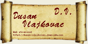Dušan Vlajkovac vizit kartica